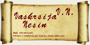 Vaskrsija Nešin vizit kartica